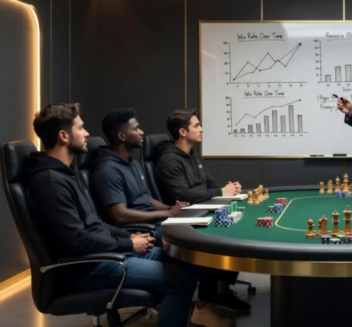 Modern gaming tantermi coaching foglalkozás edzővel és tanulókkal